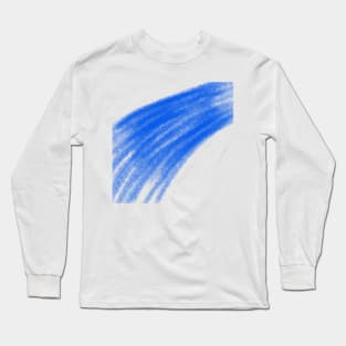 Blue watercolor abstract texture art Long Sleeve T-Shirt